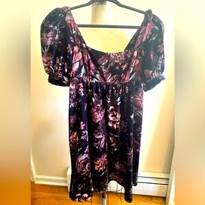90s Urban Outfitters cutest velvet babydoll dress